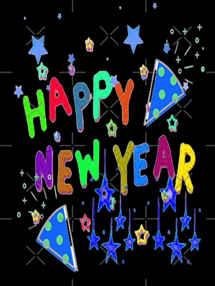 Happy New Year Colorful Playful Happy Lettering Design,2, Howdy New Year,New Years Celebration, New Years Eve Countdown by Adri Barnard