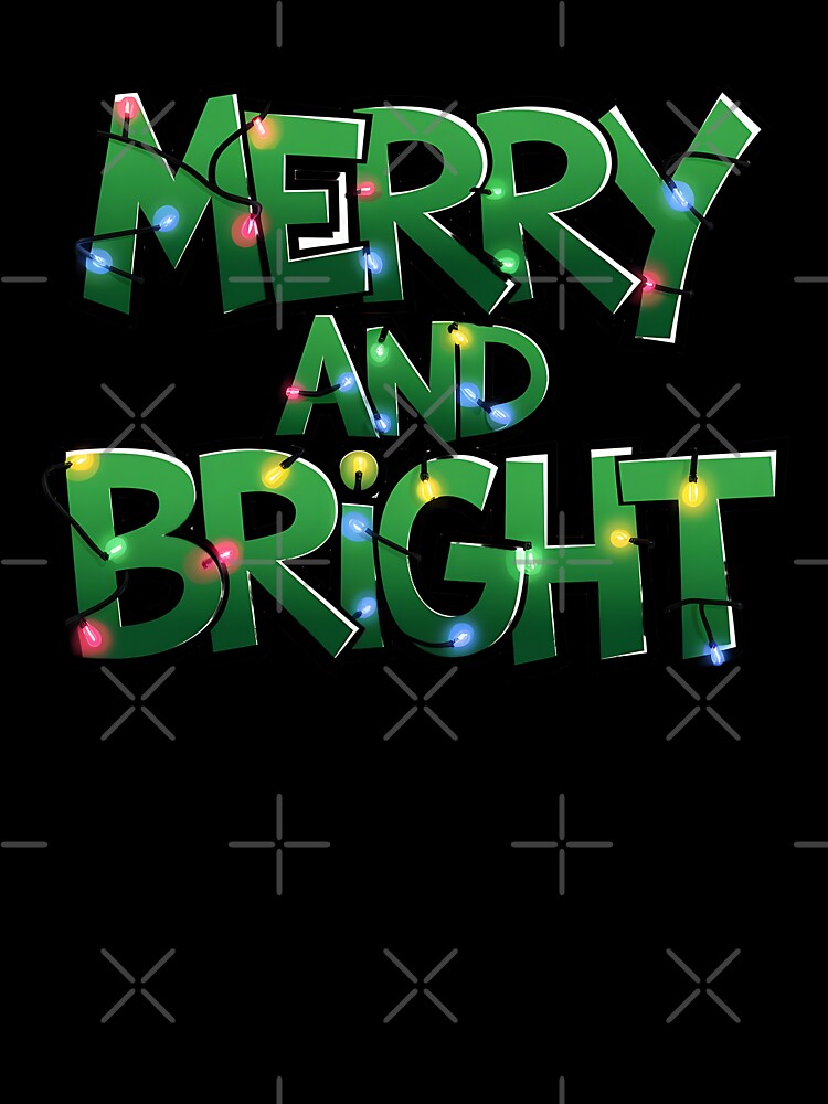 Merry and Bright Christmas Funny light Xmas Holiday by KRTstudio