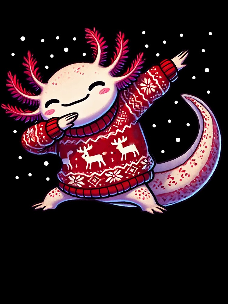 Christmas Axolotl Lover Funny Axolotl Ugly Christmas by BlueBerry-Pengu