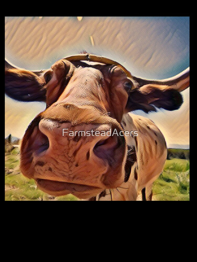 Cow nose close up cow painting by FarmsteadAcers