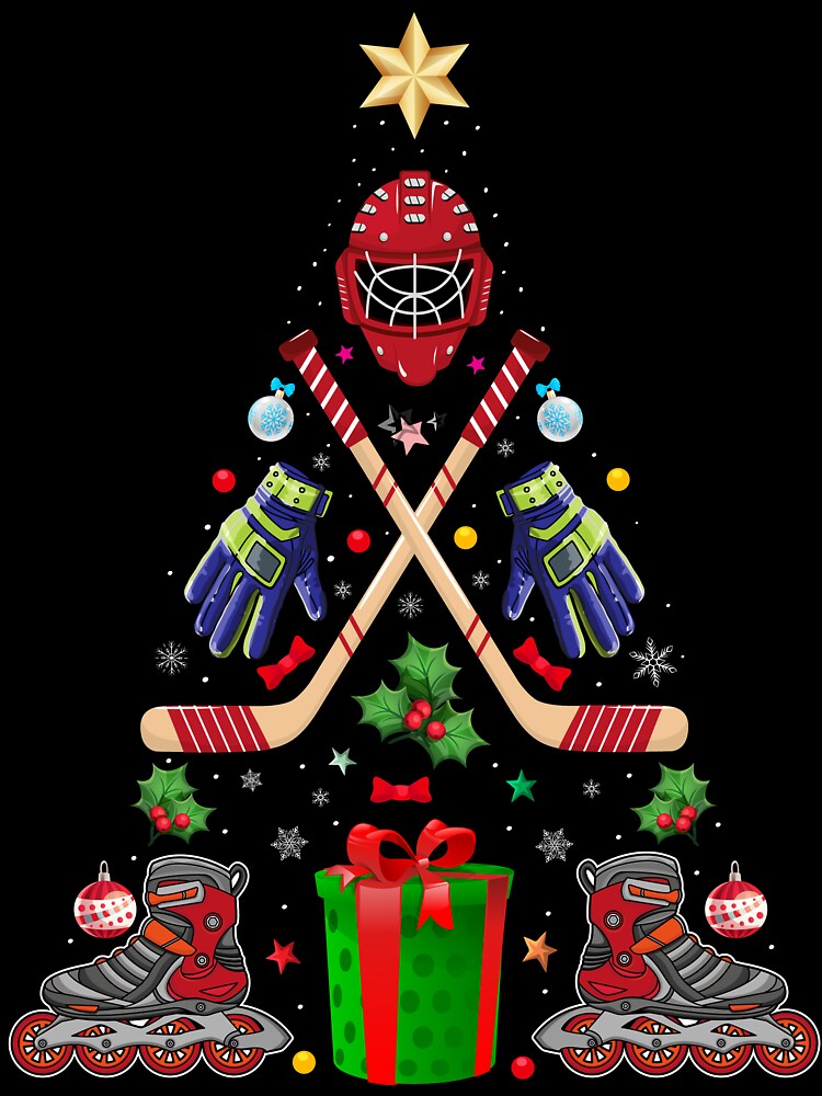 Ice Hockey Christmas Ornament Tree Funny Xmas by BuynPose
