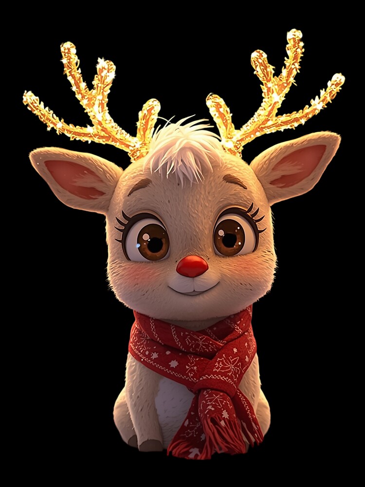 Magical Reindeer Glow – An Adorably Festive Winter Delight by PixelVibe782