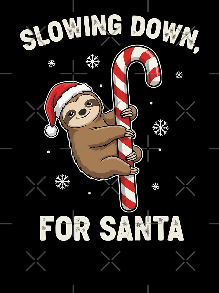 Slowing Down for Santa – Funny Sloth Christmas Design for Holiday T-Shirts, Hoodies & Gifts by graphicnew