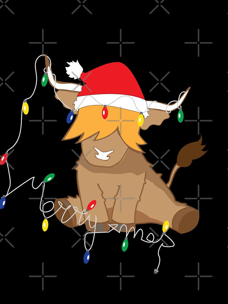 Cute highland cow christmas by Ayelandco