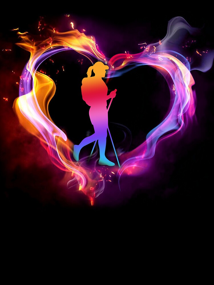 Hiking Heart Love Art by VannaShanha