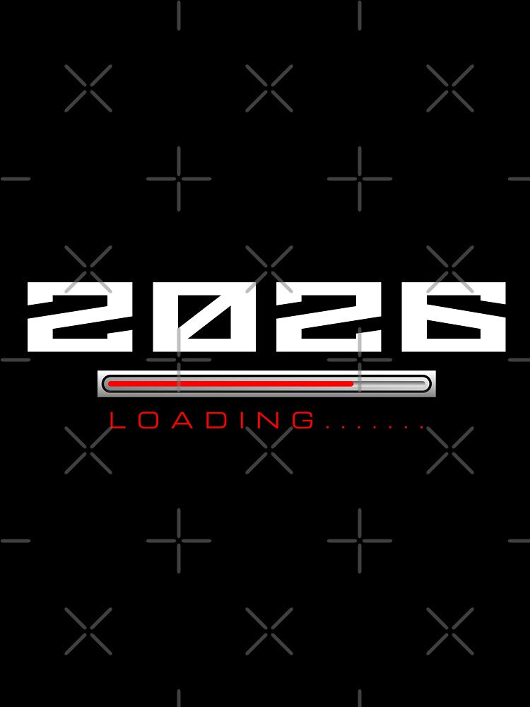 2026 Loading New Year Design | Funny New Year 2026 Tech Style T-Shirt by PixelPlush
