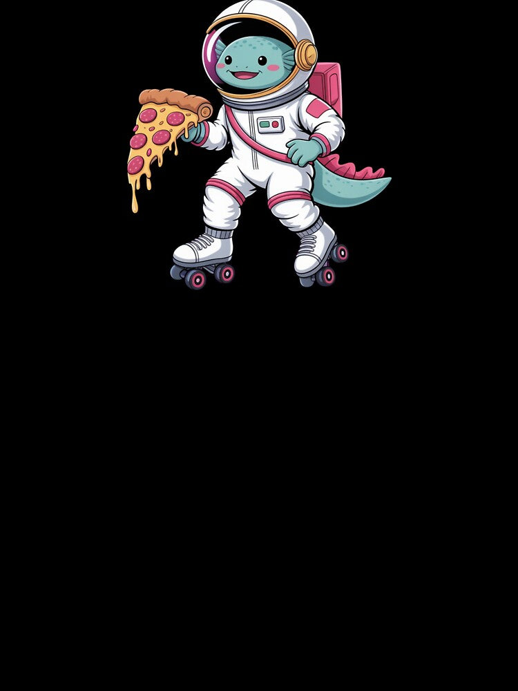 Roller-Skating Axolotl – Cosmic Diner Dreams with Pizza & Neon by teevoxx