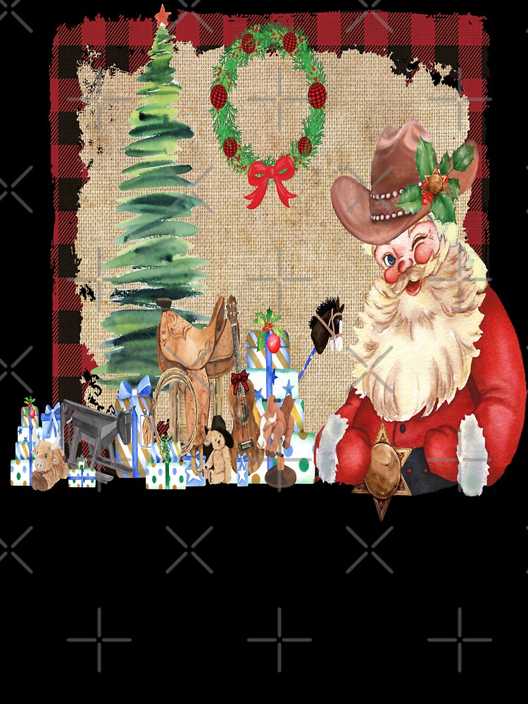 Cute Cowboy Christmas Where Is My Pony? - Cute Cowboy Santa - Unique by handsoftime2020
