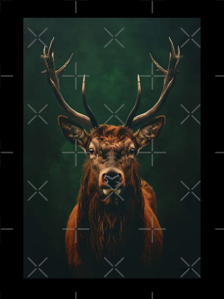 Scottish Highlands Cow Scotland Original Custom Vintage Poster Wall Art Design by Cool Robot Bro.