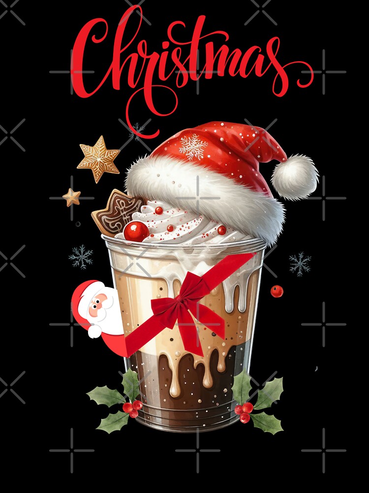 Christmas Coffee Latte, Santa Hat, Ginger Bread Cookie Tshirt Phonecover by KreativKulture