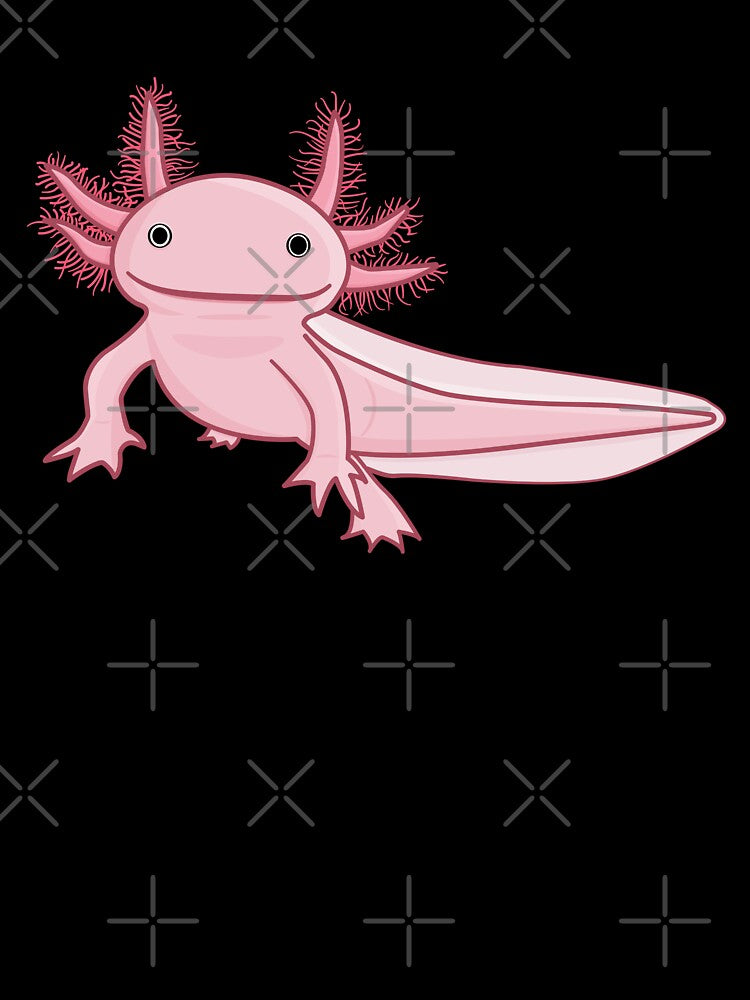 Cute Axolotl Smiling by ShexxarDesigns