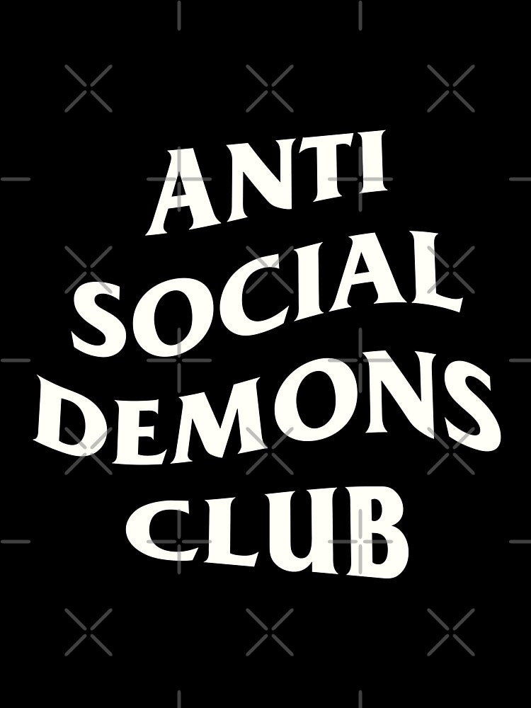 Anti Social Demons Club - WHITE by Jackbradley
