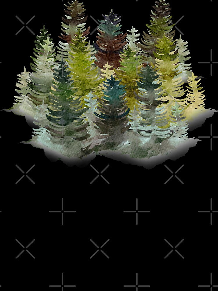 evergreen,pine tree,acadia national park. Moon and tree, the forest of the quiet night by November17th