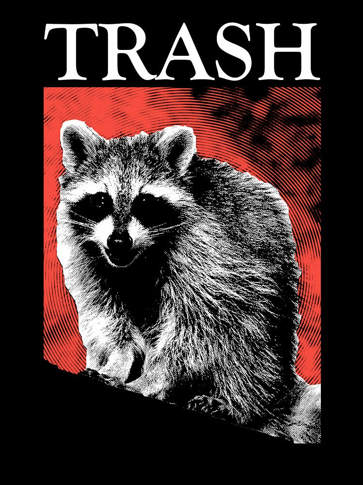 Red Trash Raccoon by VintageMedatsu
