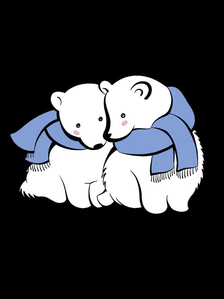 Cute Polar Bear Sticker, Cute Polar Bear Phone Case, Cute Polar Bears, Cartoon Polar Bears, bears with Scarves, Winter Bears, by LoveYourselfCreative
