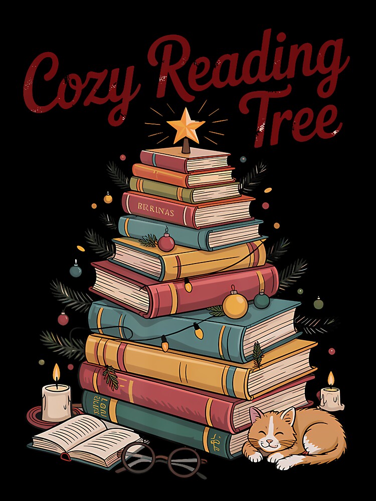 Cozy Christmas Reading Tree – Cat & Candles by rczjlxdvvj62