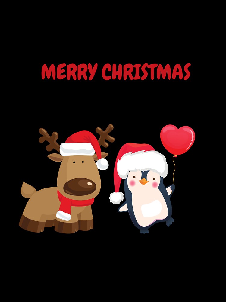 Cute Reindeer with Penguin with heart by Pandoras-Boxx