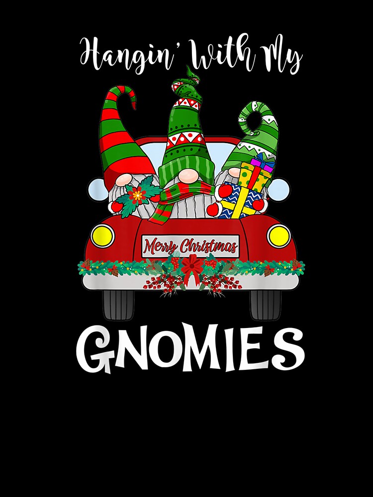 Hanging With My Gnomies Christmas Santa Gnome Red by lishakaren