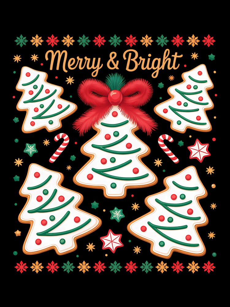 Coquette Bow Tree Cake Candy Cane Merry Christmas Merry Bright by ValerieRodrigue