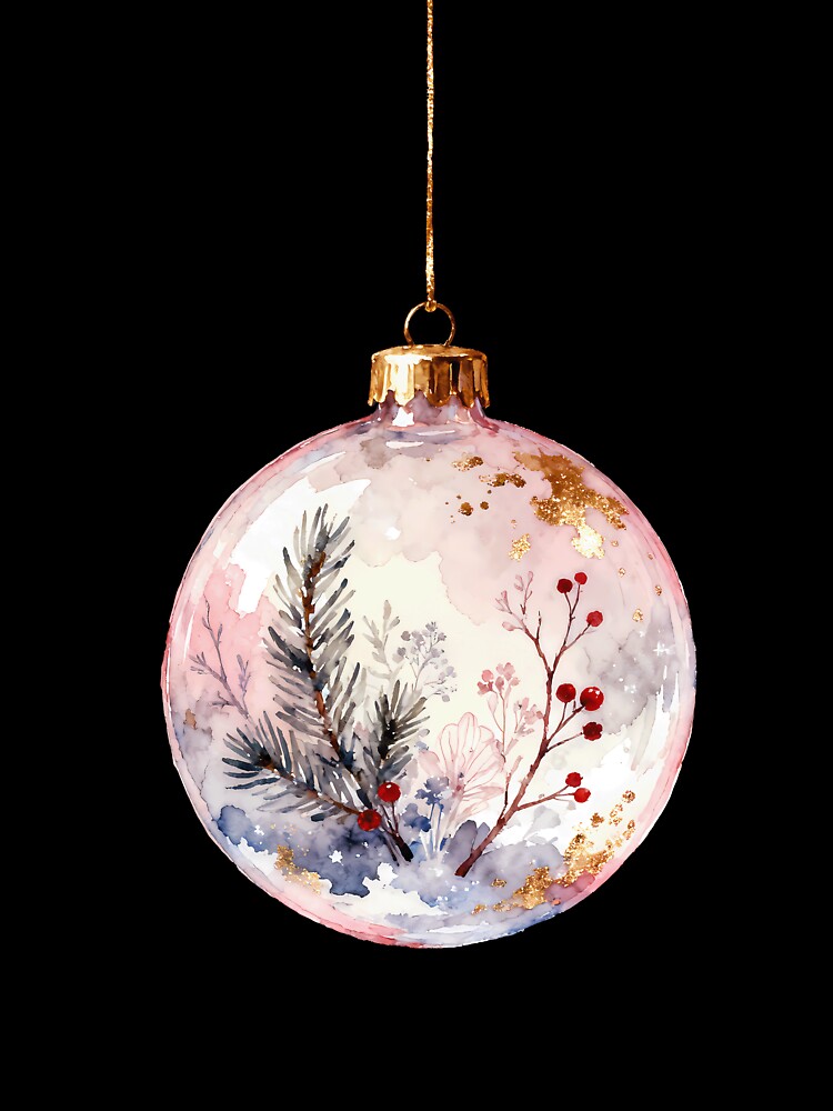 Christmas Tree Ornament Art for Winter by soulfulpalette
