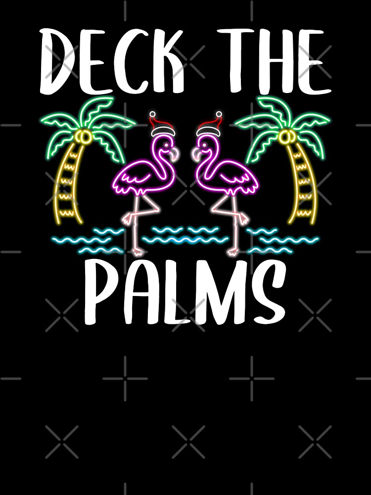 Deck the Palms Merry Flamingo Christmas, Tropical Pink Christmas by Merchking1