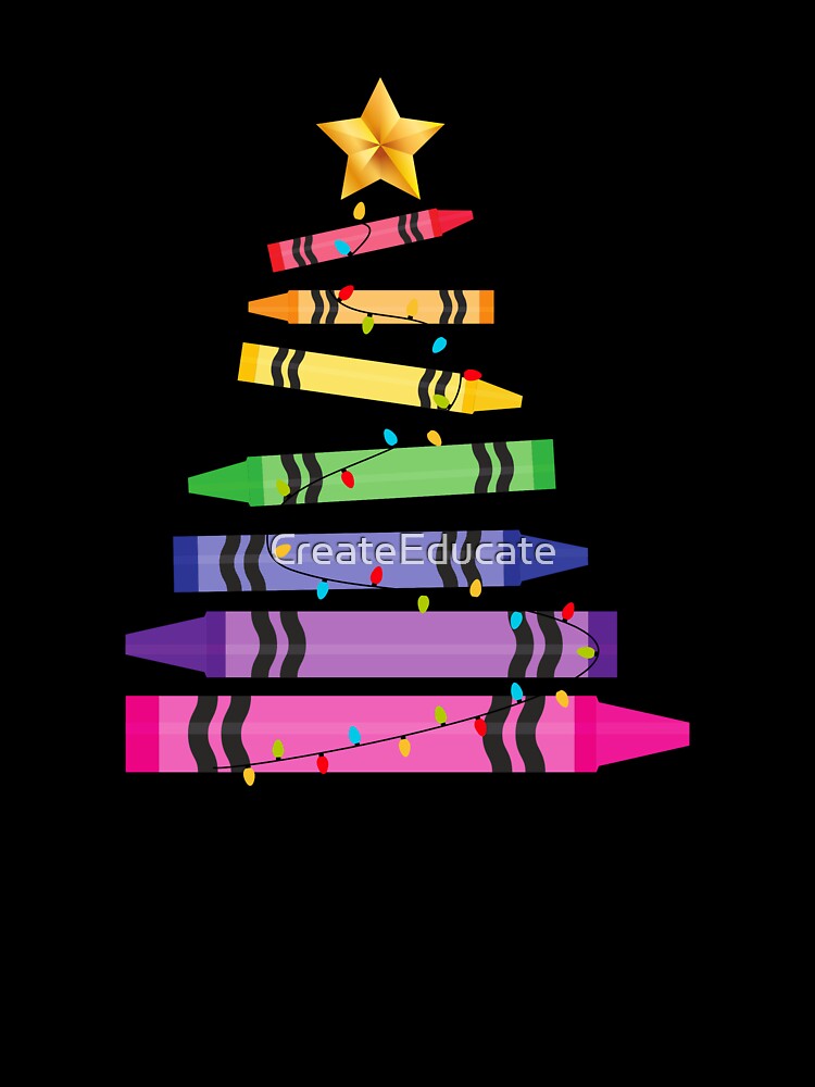 Crayon Christmas Tree Design by CreateEducate
