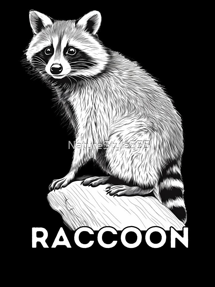 Vintage Raccoon Wild Animal by NatureStyle555