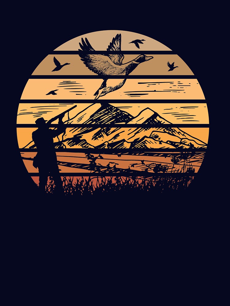 Suns Up Retro Duck Hunter Sunset Duck Hunting Season Gear by DynamicDesign