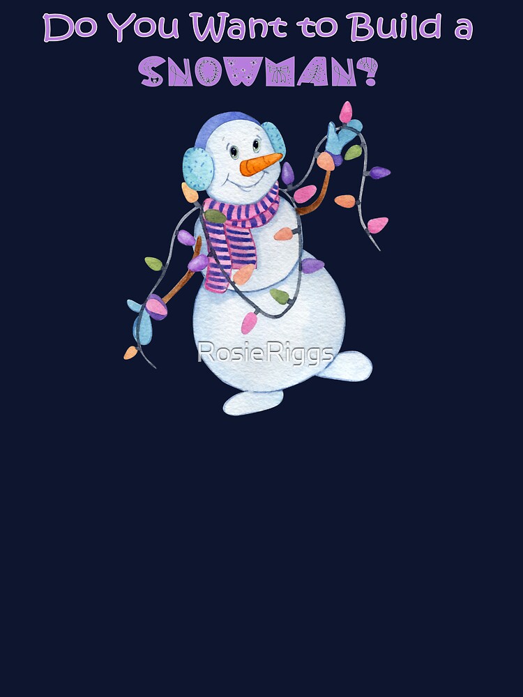 Do You Want To Build A Snowman?  Pink & Purple by RosieRiggs