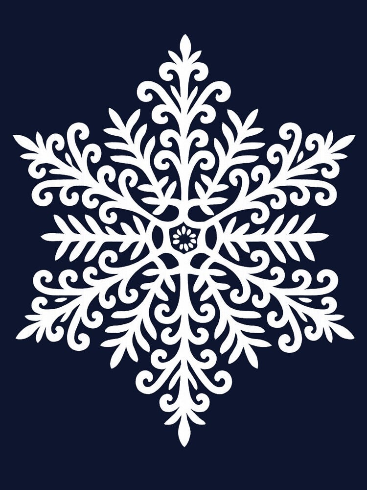 Elegant Snowflake • Winter Cozy Season Minimalist Holiday Design T-Shirt by JaneMcCarthyStudio