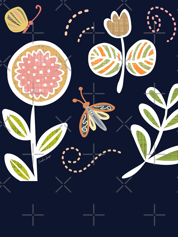 Retro 80s inner child - hygge scandi butterfly country garden. Caroline Laursen original by Caroline Laursen