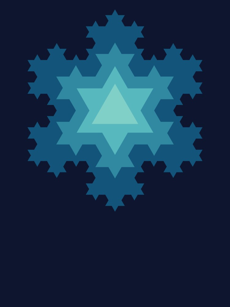 Koch Snowflake Fractal - Blue by joshdbb