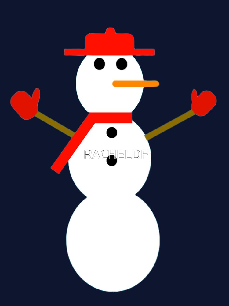 Cute cutout snowman by Rachel the Artist
