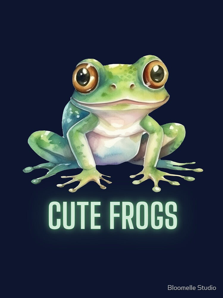 Cute Frog Watercolor Animal Aesthetic by Bloomelle Studio