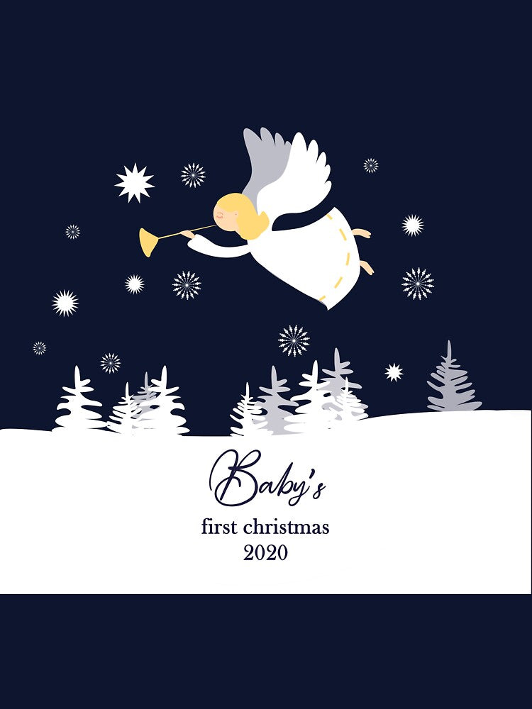 Baby First Christmas Ornament Guardian angel Angel invitation Personalised bauble Baby Сhristmas gift Baby 1st Custom Christmas 2020 by GalleryArtField