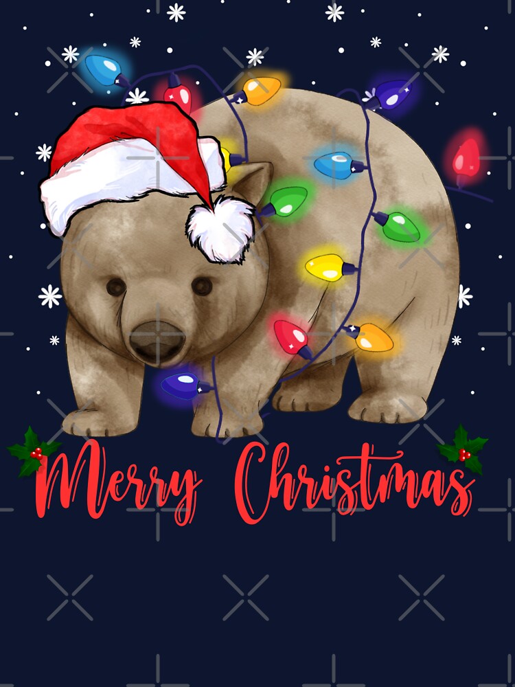 Extra Festive Wombat - Merry Christmas Wombat Australian Christmas Gift Men Woman Kids. by Taylor  ART