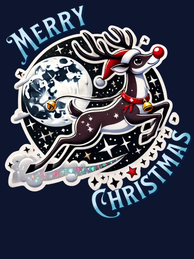 Merry Christmas Cute Rudolph The Red Nosed Reindeer by DigiSudu
