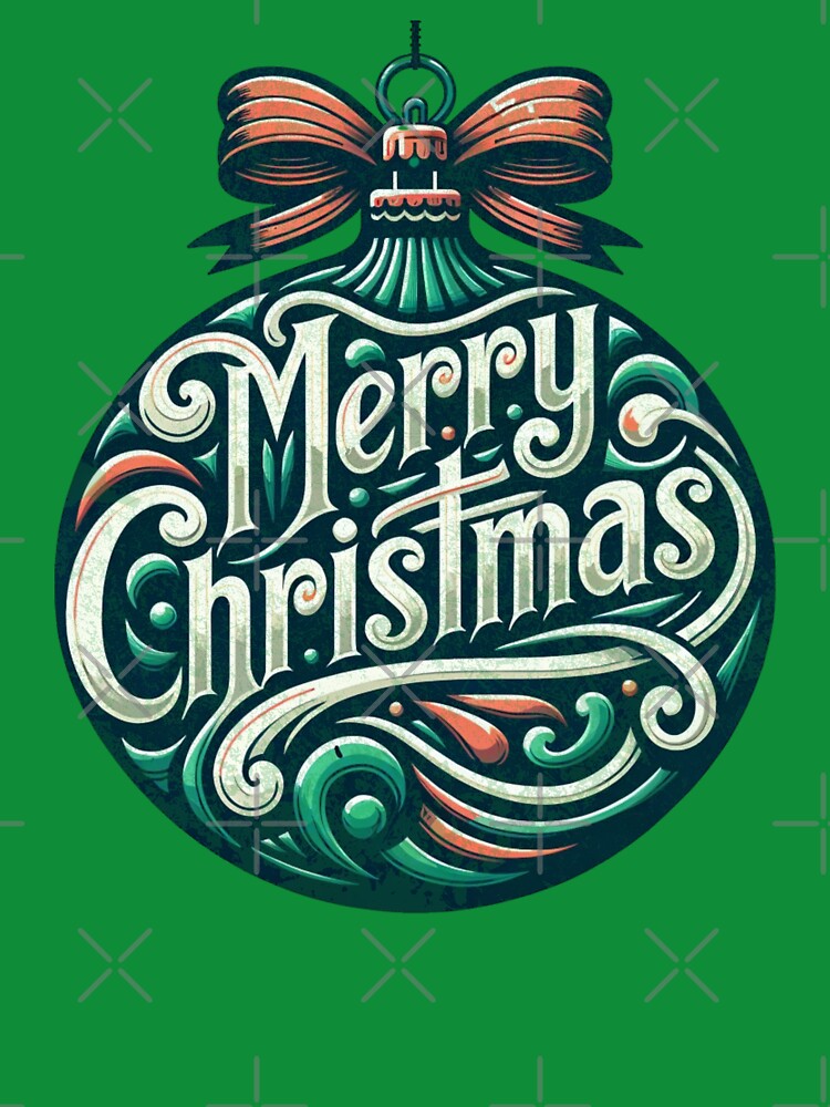 Merry Christmas Ornament by DadDrivenDesign