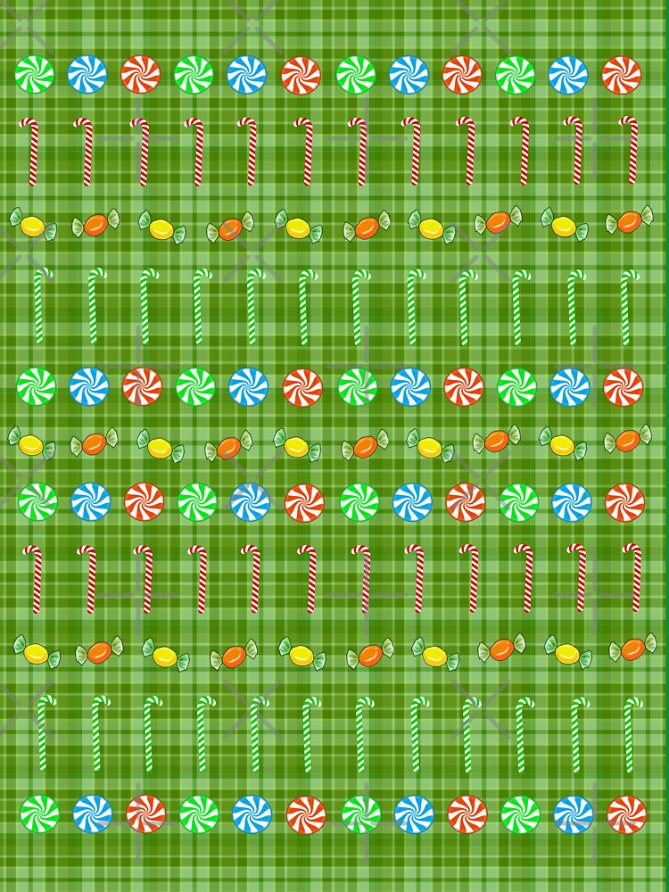 Green Merry Christmas Candy Canes by Sartoris Art
