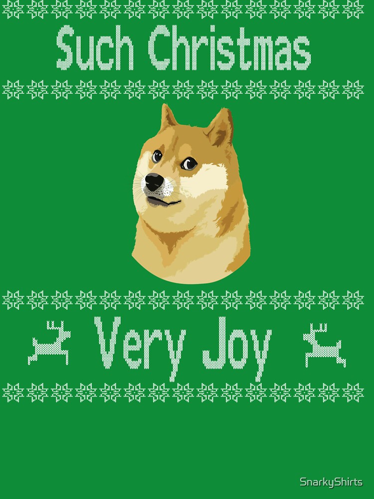 Doge Meme Such Christmas, Very Joy ugly Christmas Sweater items by SnarkyShirts