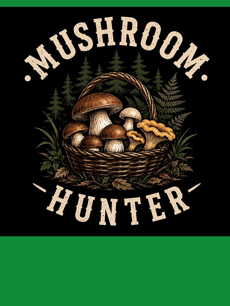 Mushroom hunter in the forest. by Giewont