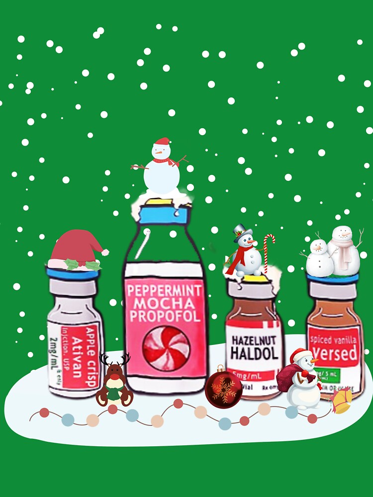 Peppermint Mocha Propofol Shirt, Cute Christmas Nurse Shirt, Rn Crna Winter Pacu ER Ed Icu anesthesia Xmas Anesthetist by Morja2015