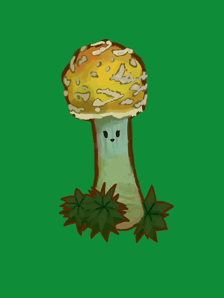 Cute Yellow Mushroom Sticker – Kawaii Forest Fungi Art by AlyaCreates