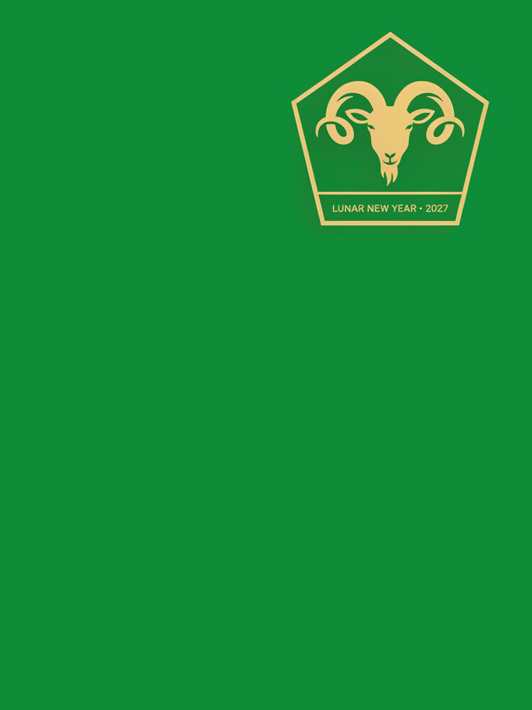 Year of the Goat Lunar New Year 2027 Gold Ram Emblem Vector by Shutter-Dragon