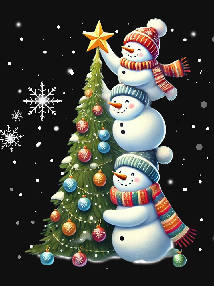 Cute Christmas Funny Snowman by happinesproject
