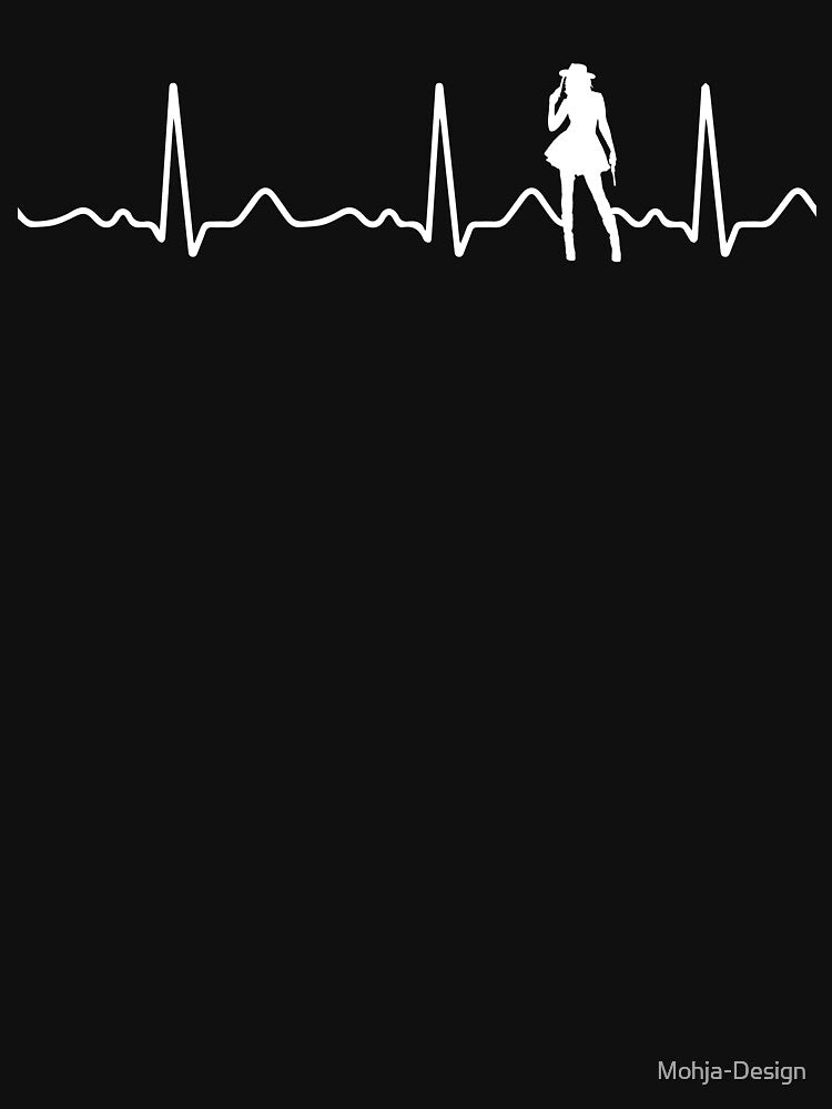Cowgirl - heartbeat, pulse, heart line, ecg by Mohja-Design