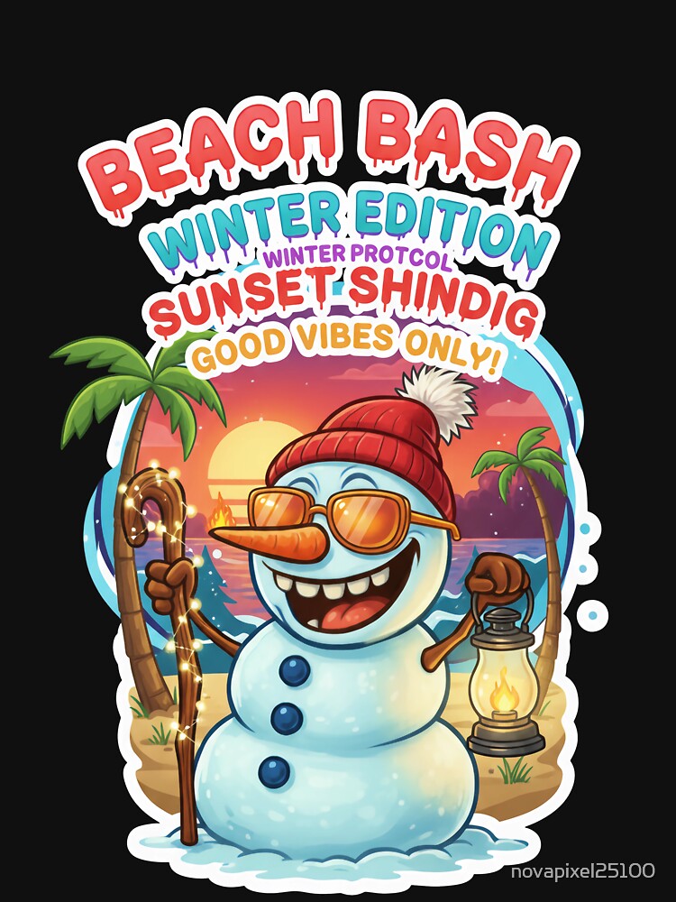 Funny Snowman Enjoying Summer by novapixel25100