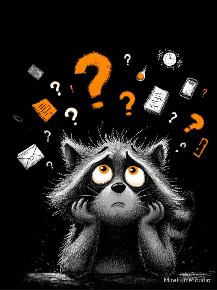 Funny Raccoon Meme Collection –  Raccoon Meme Anxiety Brain Chaos  Humor by MiraLumeStudio
