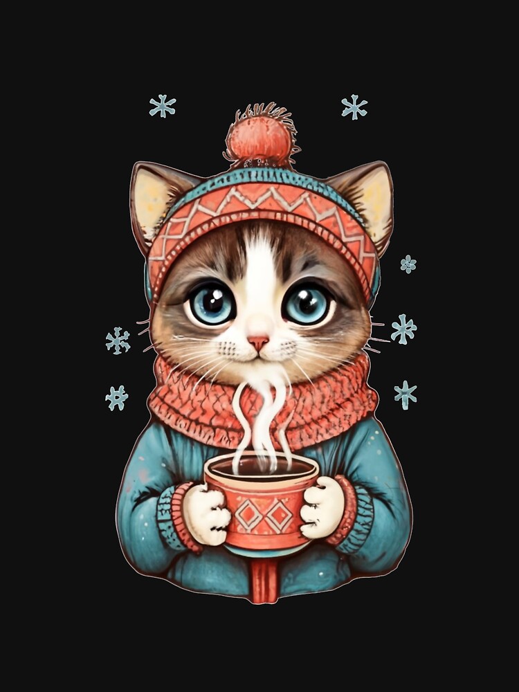 Cute cat drinking hot cocoa by CosmicFreedom9