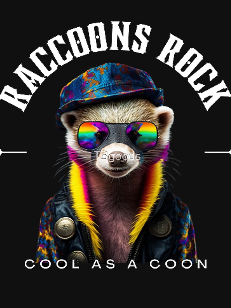 Cool Raccoon Shirt. Raccoons Rock Glasses Raccoon T-Shirt by T3goods